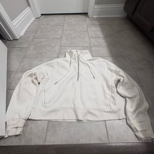Women’s athletic White Half-Zip Sweater from target all in motion